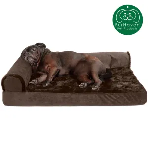 Deluxe L-Shaped Chaise Lounge for Dogs & Cats Pet Bed