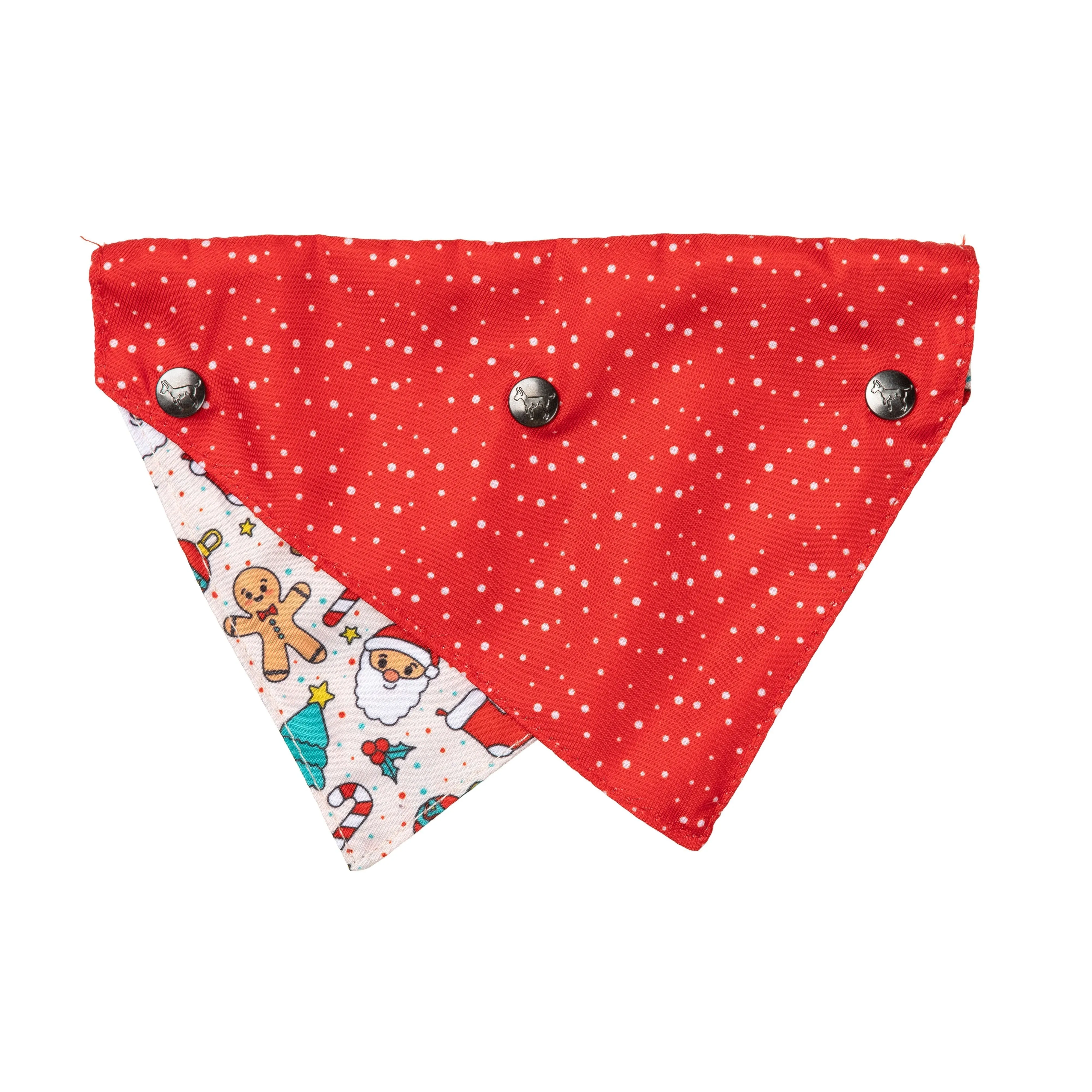 FuzzYard Christmas Tinsel Time Dog Bandana and Bow Tie Set Medium to Large