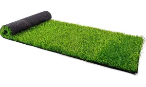 Kube Industries 35 MM Artificial Grass for Balcony Or Doormat, Soft and Durable Plastic Turf Carpet Mat, Artificial Grass (12" X 48") Green-HS_38_KUBMART21102