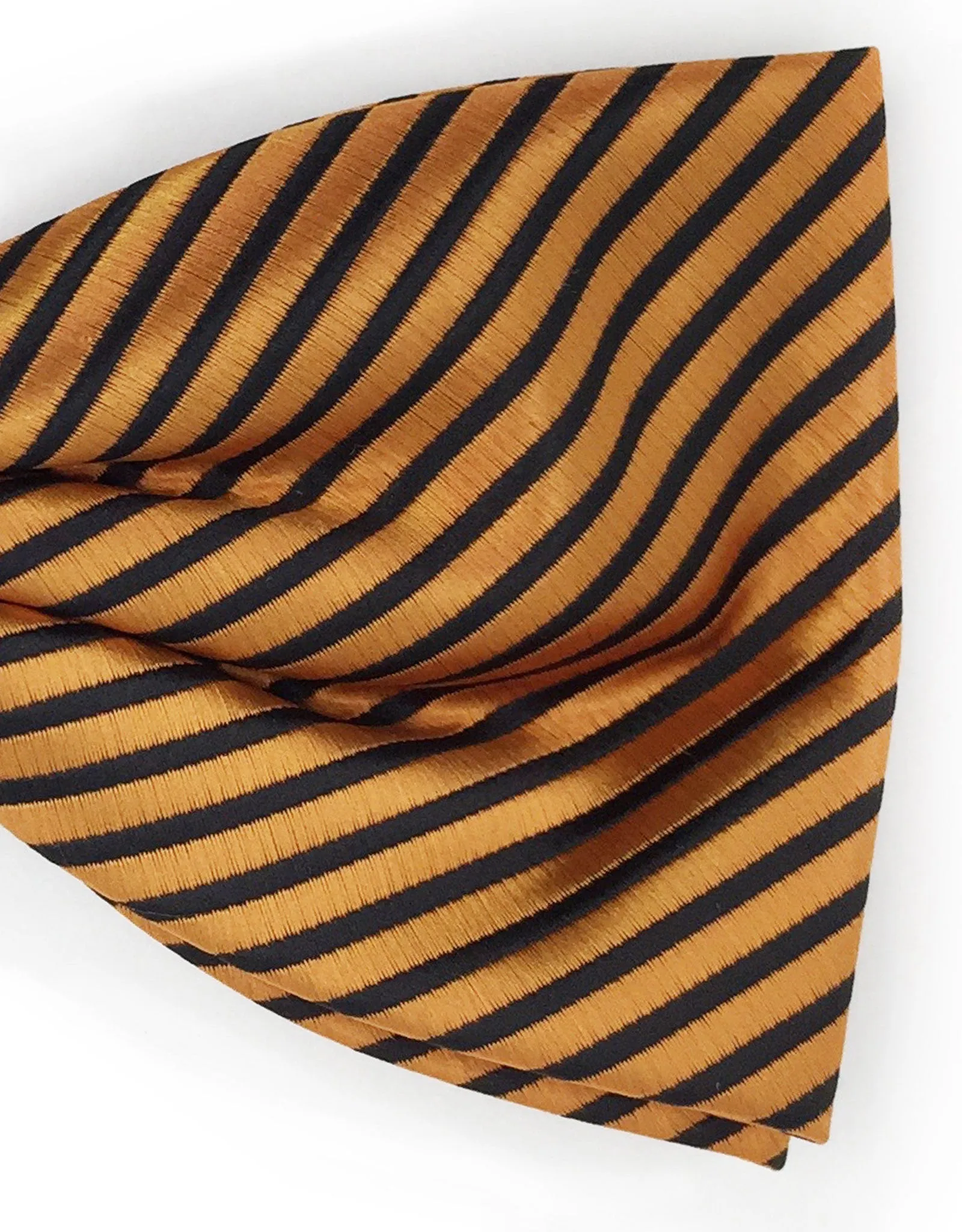 Orange and Black Striped Bow Tie