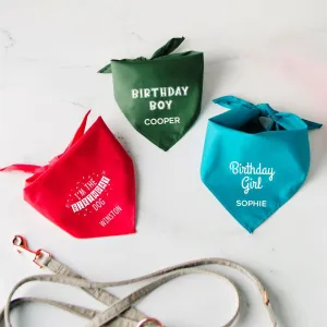Personalized Dog Birthday Party Bandanas