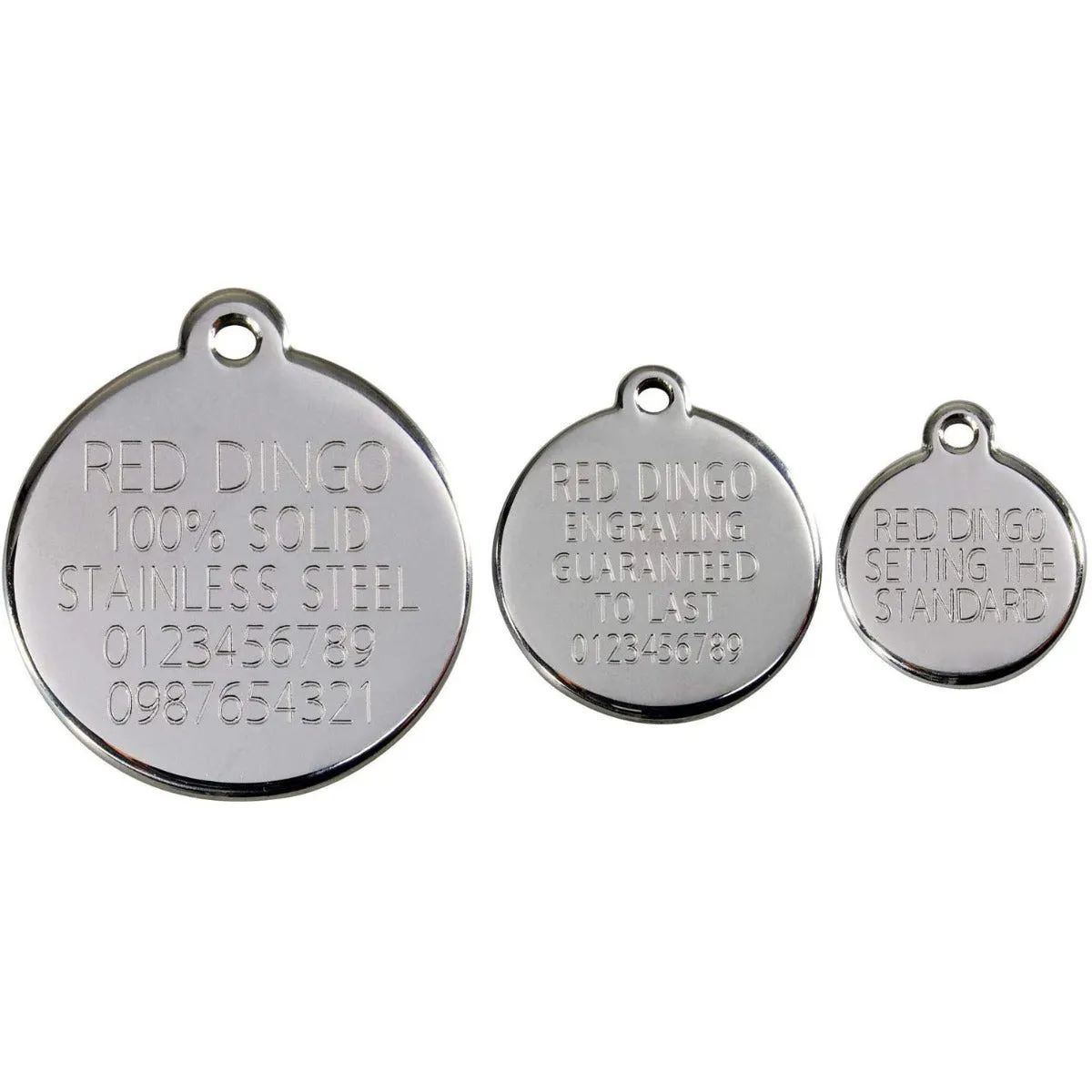 Red Dingo Glitter Bone Pet ID Dog Tags