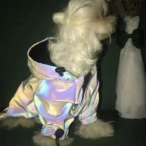 Reflective Hardshell Pet Jacket | Polyester Thermal Dog Hoodie | Thickened French Bulldog Coat | Outdoor Windproof Chihuahua Clothing